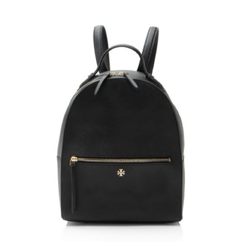 Tory Burch Emerson Black Leather Backpack